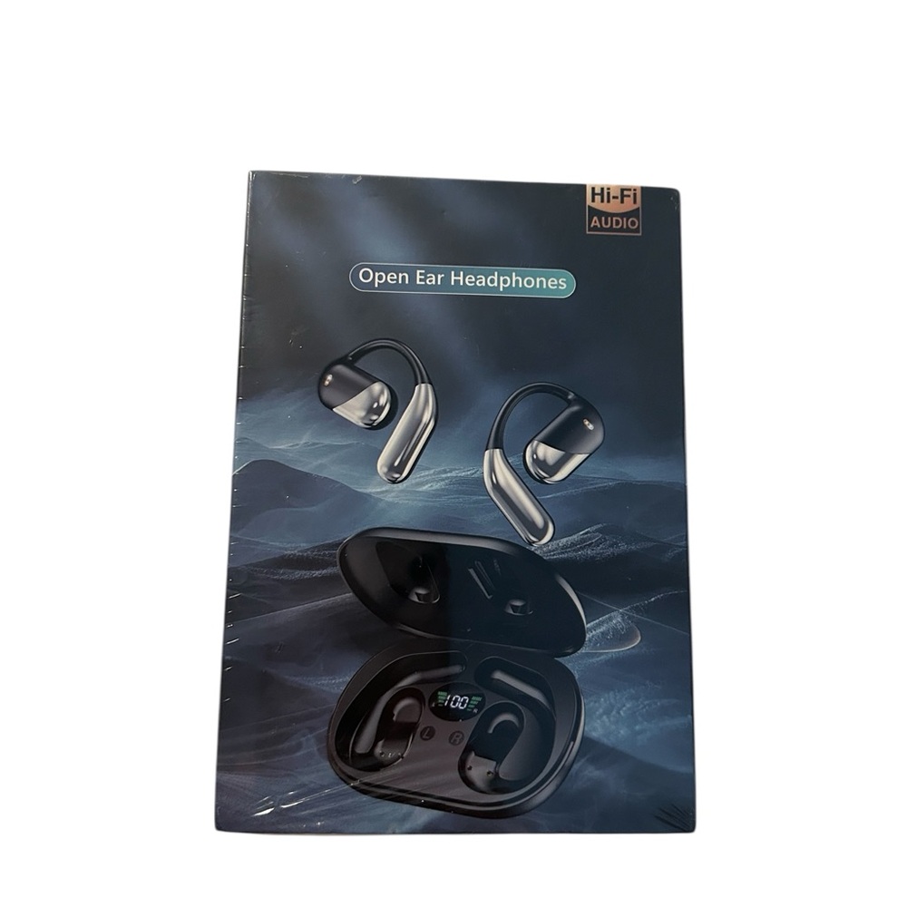 Sleek Wireless Open Ear Headphones - Black